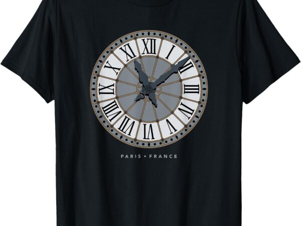 Paris france art museum iconic clock t-shirt