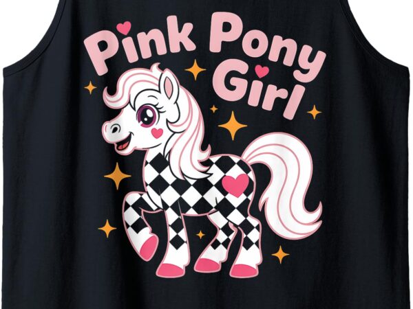 Pony girl pink kawaii cute horse graphic girls women tank top