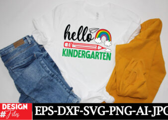 Hello Kindergarten T-shirt Design, Welcome Back To School PNG, Retro Back To School Png, Back To School shirt Png, First day of school Png,