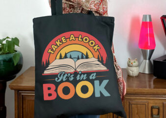 Take a Look It’s in a Book Svg Png, Reading Book Vintage Retro Rainbow Shirt Gift, Book Lover T Shirt, Librarian Teacher Appreciation Design