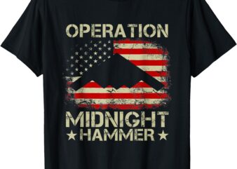 Retro Operation Midnight Hammer with American Flag T-Shirt
