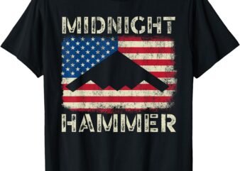 Retro Operation Midnight Hammer with Patriotic American Flag T-Shirt