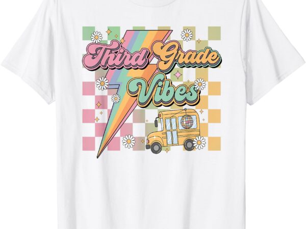 Retro third grade vibes back to school teachers student kids t-shirt