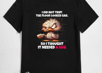 I did not strip the floor looked sad so i thought it need a t-shirt design
