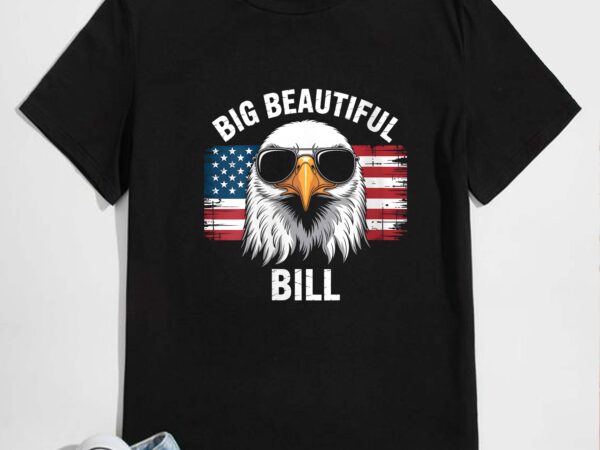 Womens big beautiful bill patriotic eagle usa pride v-neck t-shirt design