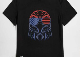 American Bald Eagle USA Flag 4th of July Eagle USA T-Shirt for Women Girls Kids Men design