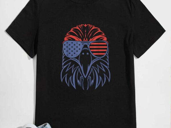 American bald eagle usa flag 4th of july eagle usa t-shirt for women girls kids men design