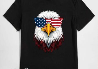 American Flag Patriotic Eagle Shirt Men Boys 4th of July T-Shirt design