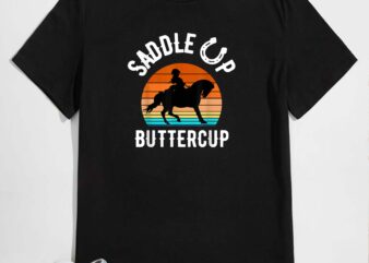 Saddle Up Buttercup Cowboy Cowgirl Vintage Rodeo T-Shirt design