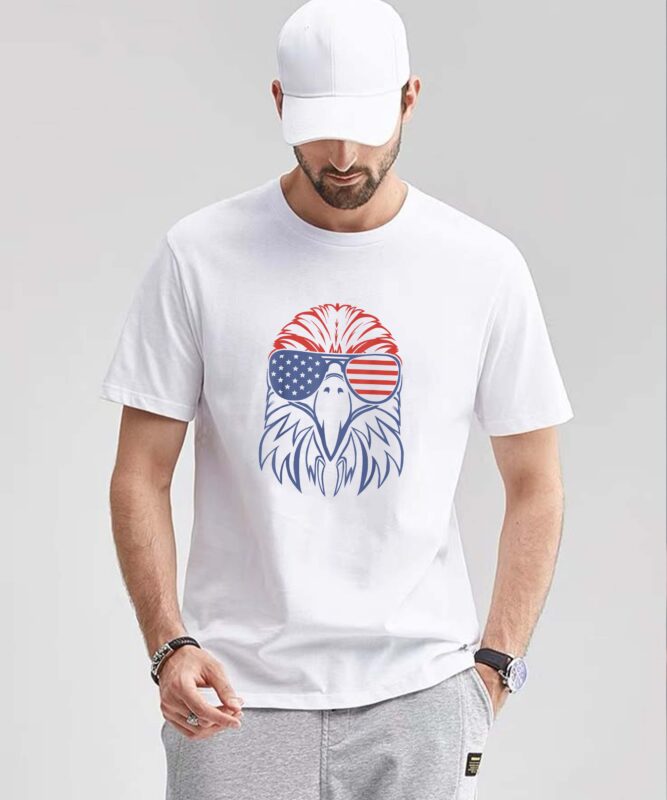 American Bald Eagle USA Flag 4th of July Eagle USA T-Shirt for Women Girls Kids Men design