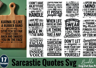 Sarcastic Quotes T-shirt Bundle Sarcastic Quotes SVG Bundle