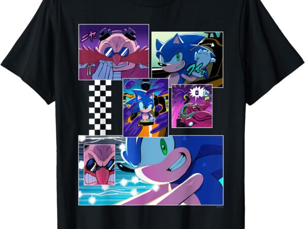 Sonic the hedgehog – racing around the world manga panels 01 t-shirt