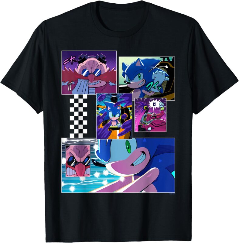 Sonic the Hedgehog – Racing Around the World Manga panels 01 T-Shirt