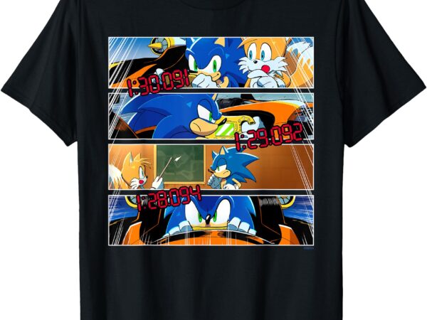 Sonic the hedgehog – racing around the world manga panels 2 t-shirt