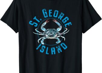 St. George Island Florida Blue Crab Design T-Shirt