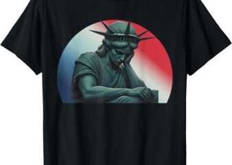 Statue of Liberty Head in Hands Shameful America Protest T-Shirt