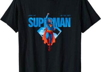 Superman (2025) Look Up In The Sky Superman Logo T-Shirt