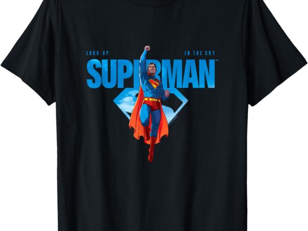 Superman (2025) look up in the sky superman logo t-shirt