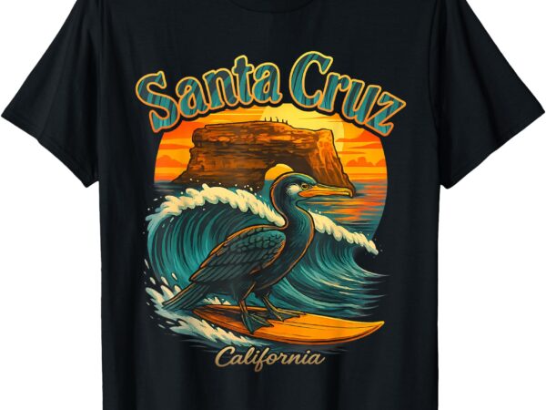Surfer surfing 70s 80s santa cruz california retro vintage t-shirt