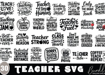 Teacher T-shirt Bundle Teacher SVG Bundle