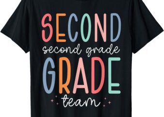 Team Second Grade 2nd Grade Teacher Squad Back To School T-Shirt