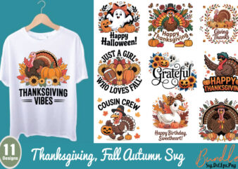 Thanksgiving t-shirt bundle, fall autumn thanksgiving svg bundle, fall autumn