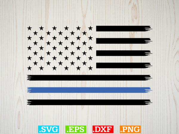 Thin blue line svg, american flag svg, patriotic svg t shirt designs for sale