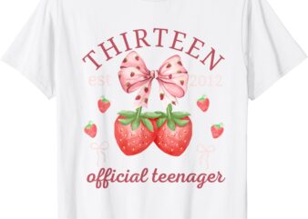 Thirteen Official Teenager 13th birthday girls 2012 bow T-Shirt