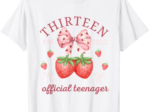 Thirteen official teenager 13th birthday girls 2012 bow t-shirt