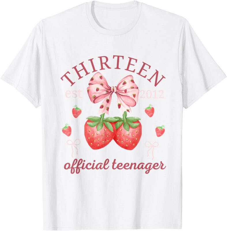 Thirteen Official Teenager 13th birthday girls 2012 bow T-Shirt