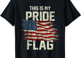 This Is My Pride Flag USA American 4th of July Patriotic T-Shirt