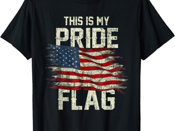 This is my pride flag usa american 4th of july patriotic t-shirt