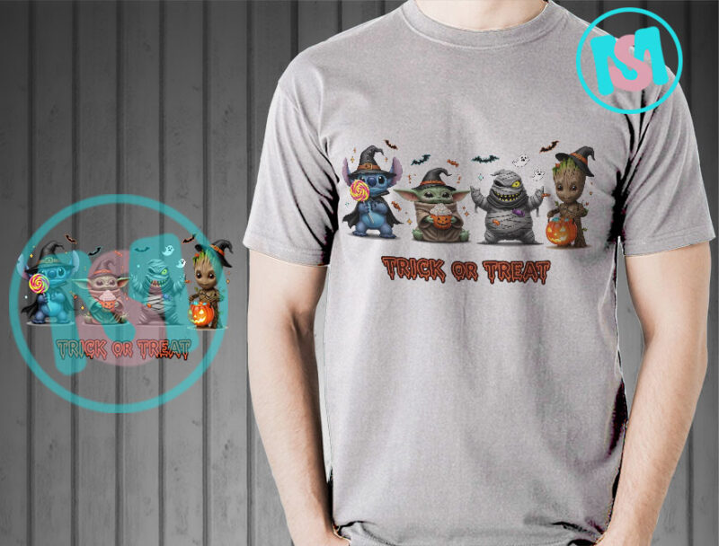Trick Or Treat PNG, Funny Halloween PNG, Stitch Halloween, Oogie Boogie Halloween