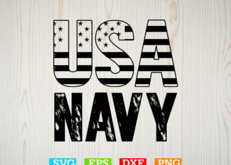 Usa flag navy t-shirt design, american flag svg, patriotic svg