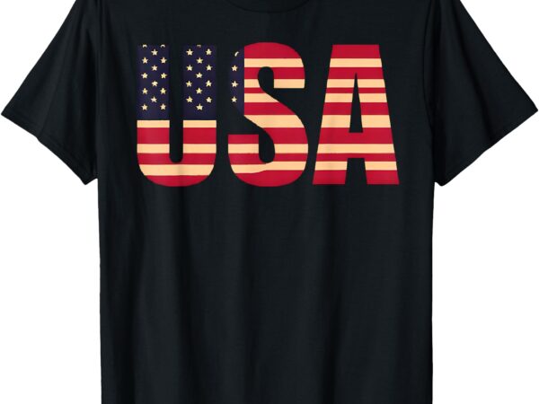 Usa map with flag design t-shirt