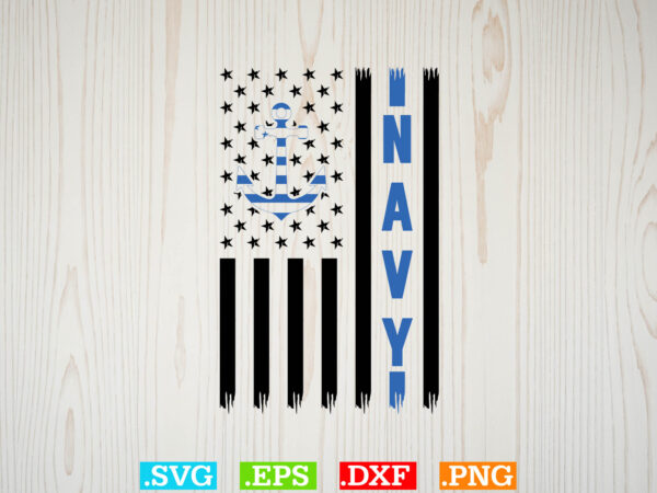 Usa navy svg, american flag svg, patriotic svg t shirt vector graphic