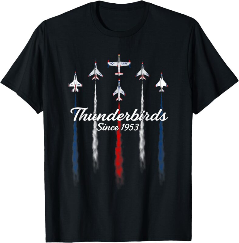USAF Thunderbirds TBirds 57th Wing Vintage Airshow Gift Tee T-Shirt