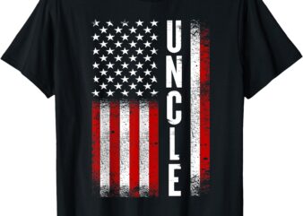 Uncle Vintage American Us Flag Best Uncle Ever for Mens T-Shirt