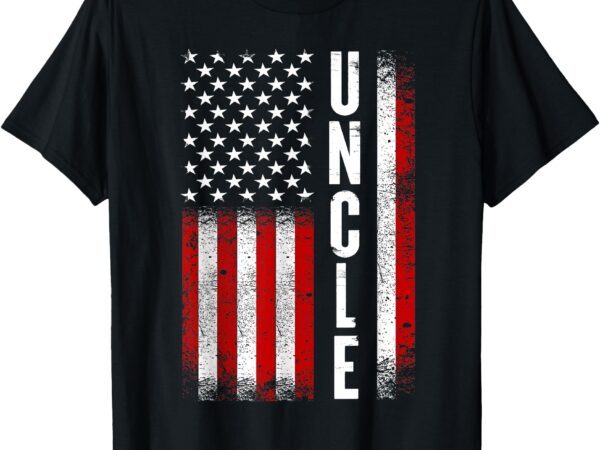 Uncle vintage american us flag best uncle ever for mens t-shirt