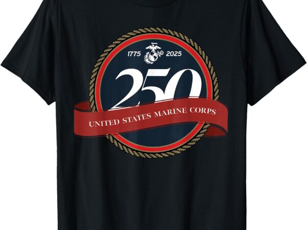 United states marine corps 250th birthday seal t-shirt