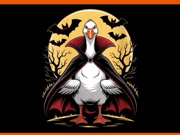 Vampire goose spooky png, goose halloween png, goose spooky halloween png t shirt vector art