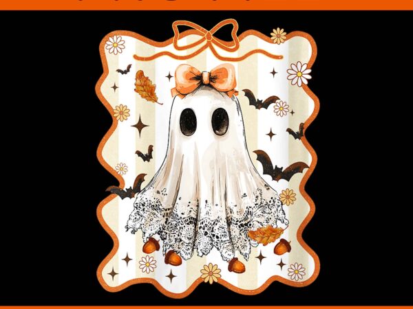 Bow coquette halloween ghost witch bat png, lace boo ghost halloween png t shirt template