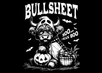 Bullsheet Moo I Mean Boo SVG, Bullsheet Cow Halloween SVG, Bullsheet SVG