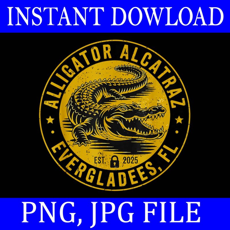 Alligator Alcatraz PNG, Florida Everglades Parody PNG, Alligator Alcatraz Evergladees PNG