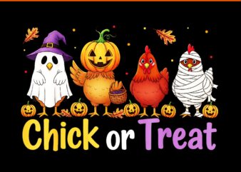 Chick Or Treat Halloween Witch Spooky Chicken Farmer PNG