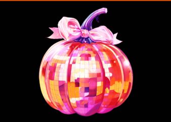 Pumpkin Ball Groovy Coquette Fall Autumn Thanksgiving PNG