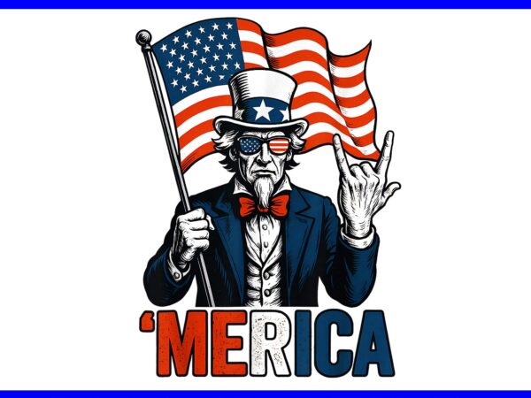 Uncle sam merica rock 4th of july american flag usa png t shirt vector graphic