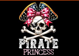 Pirate Princess Coquette Bow Halloween PNG