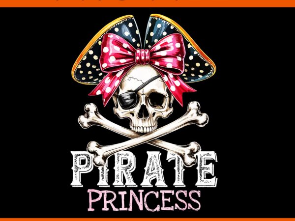 Pirate princess coquette bow halloween png t shirt illustration