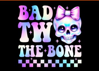 Bad Two The Bone 2nd Tie Dye Birthday PNG